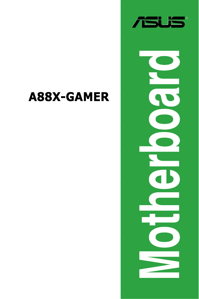 First page image of the manual for A88X-GAMER