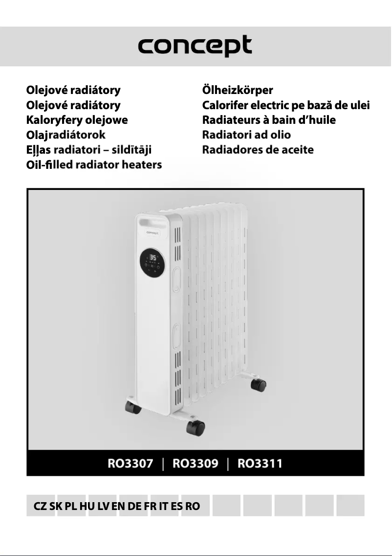 First page image of the manual for Kaloryfery olejowe