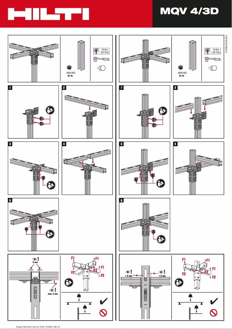 First page image of the manual for MQV-4/3 D