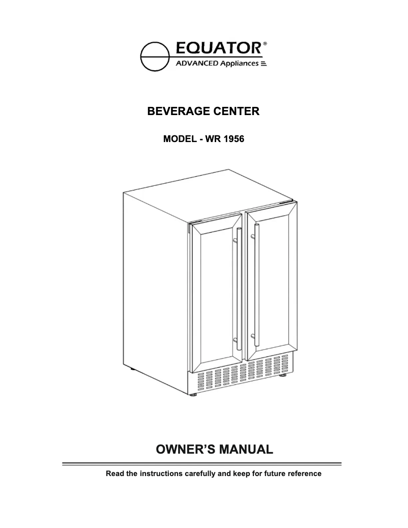 First page image of the manual for WR 1956