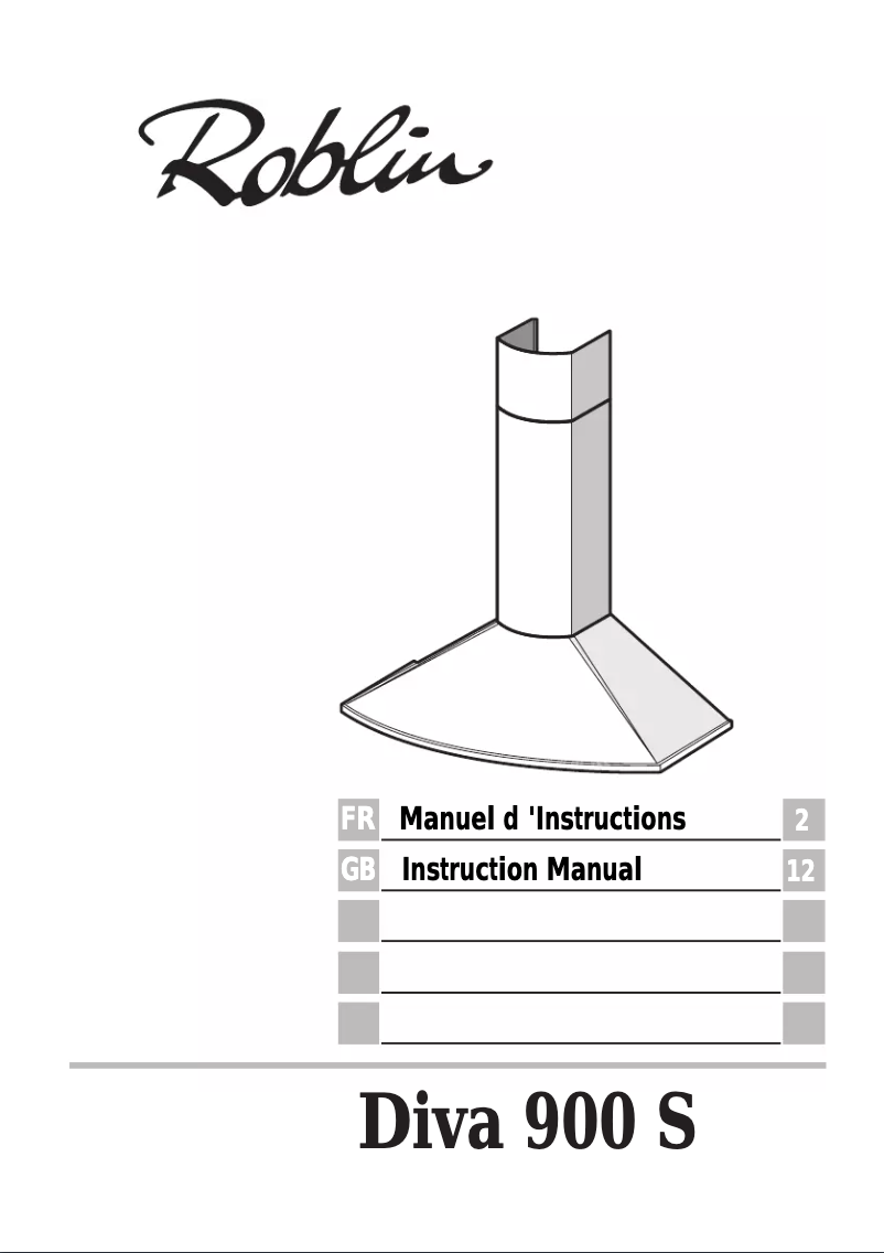 First page image of the manual for Diva 900 S