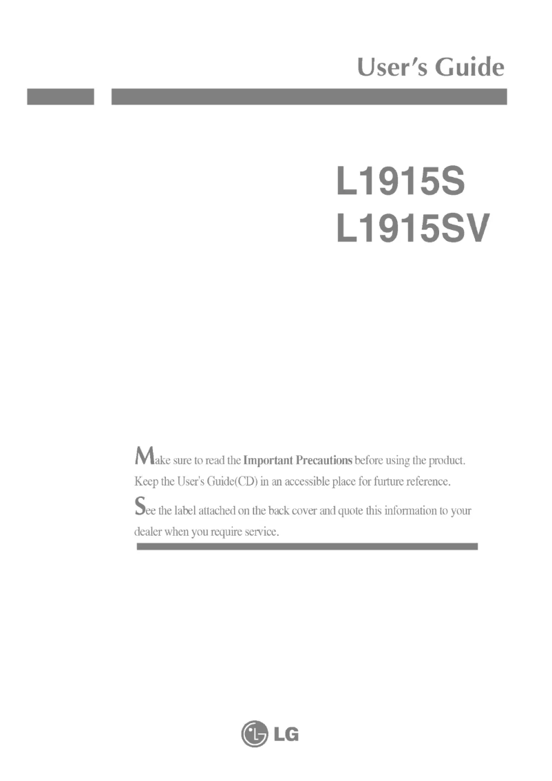 First page image of the manual for L1915SV