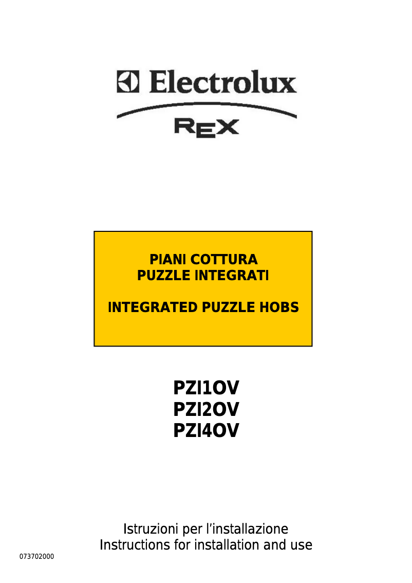 Page 1 of the manual User Manual Rex PZI4OV