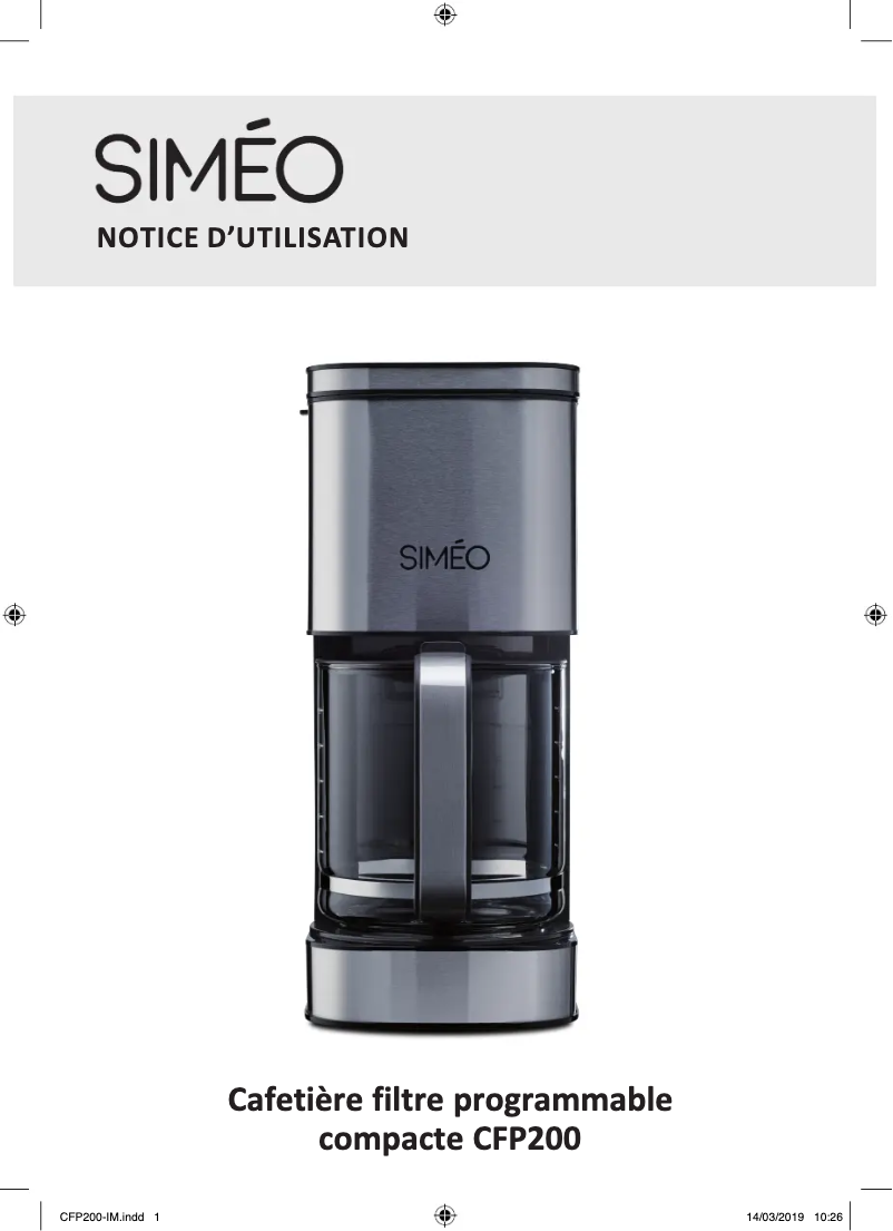 Image de la première page du manuel de l'appareil CFP200