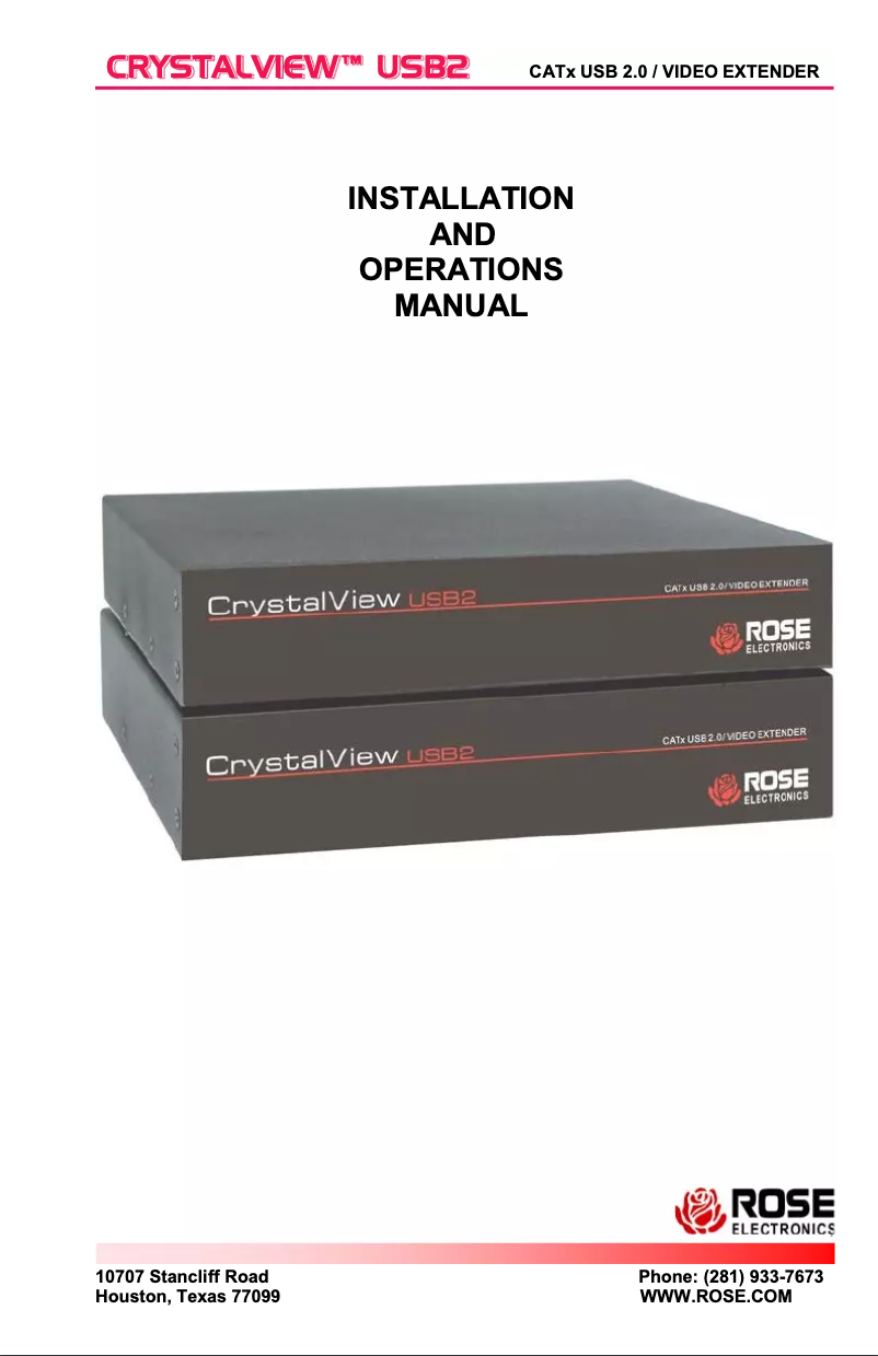 First page image of the manual for CRK-1VH4U2TP-330