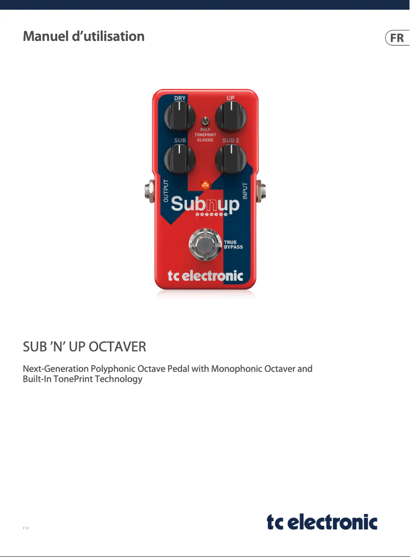 First page image of the manual for Sub'N'Up Octaver