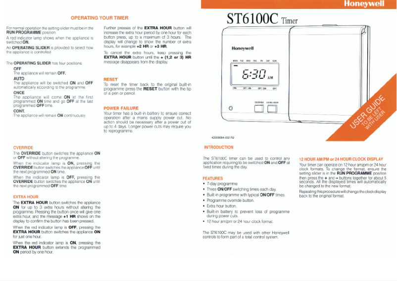 First page image of the manual for ST6100C
