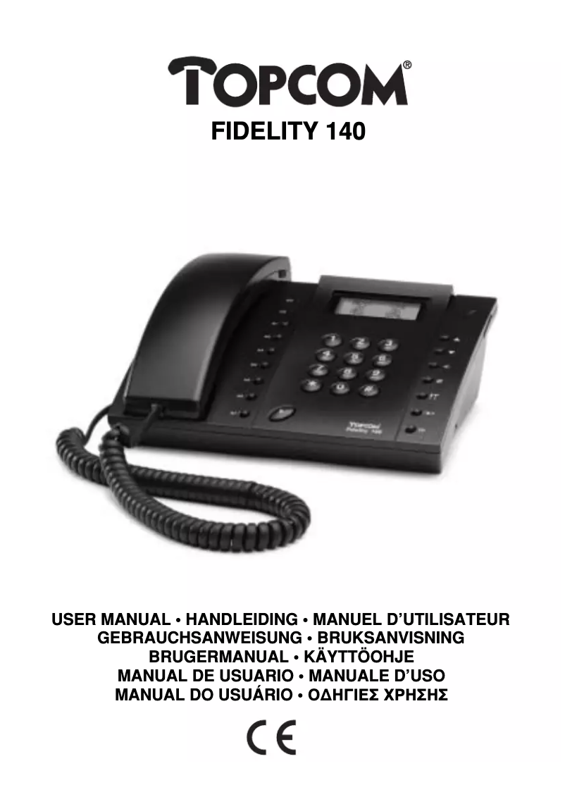First page image of the manual for Fidelity 142