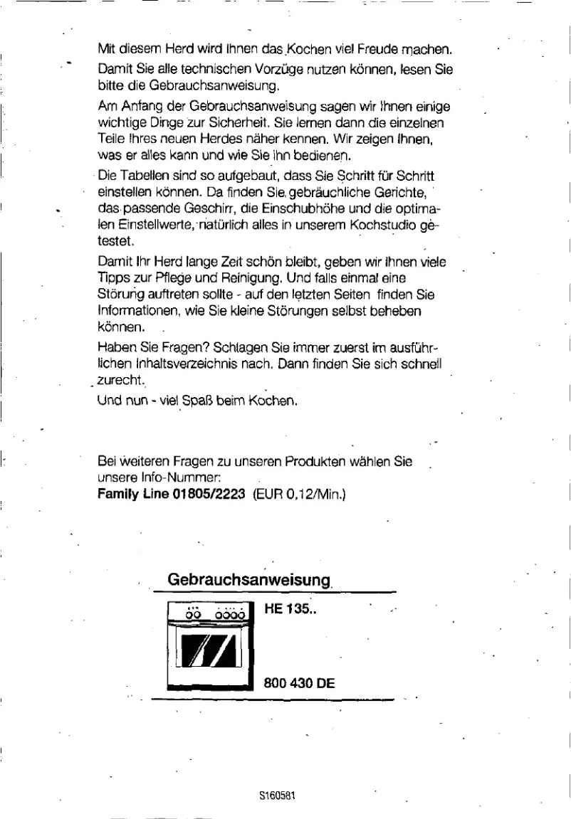 Page 1 of the manual User Manual Siemens HE13524