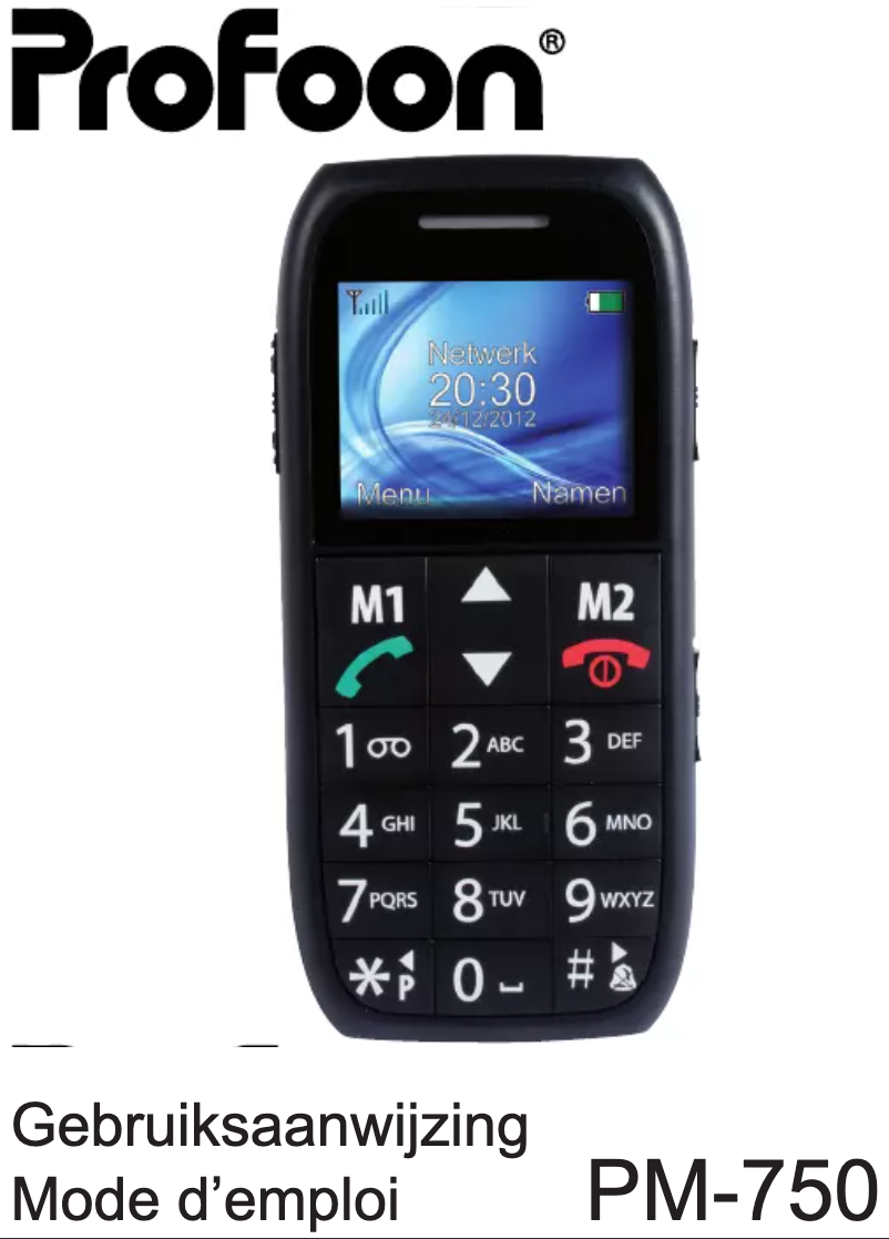 Page 1 of the manual User Manual Profoon PM-750