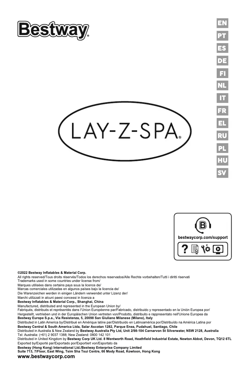 Page 1 of the manual User Manual Bestway Lay-Z-Spa 60235