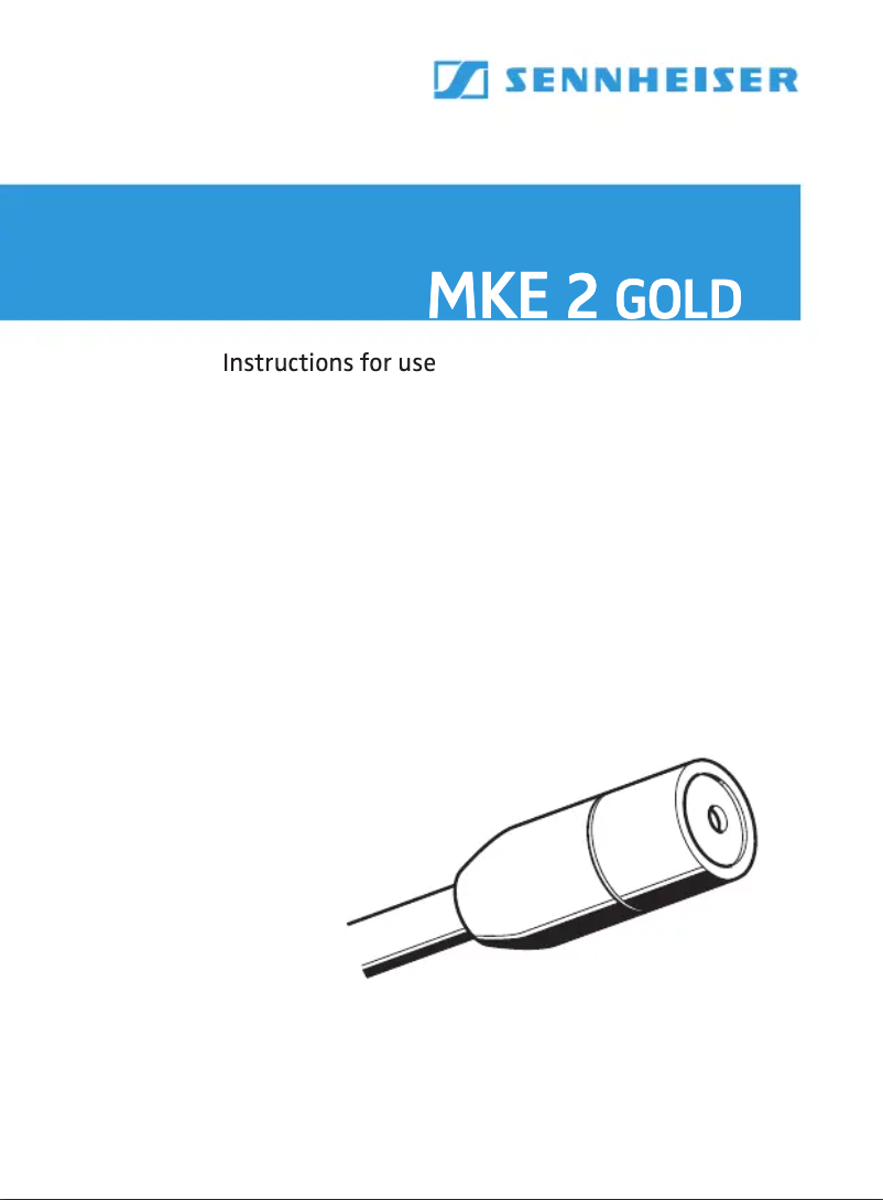 First page image of the manual for MKE 2-2R Gold-C