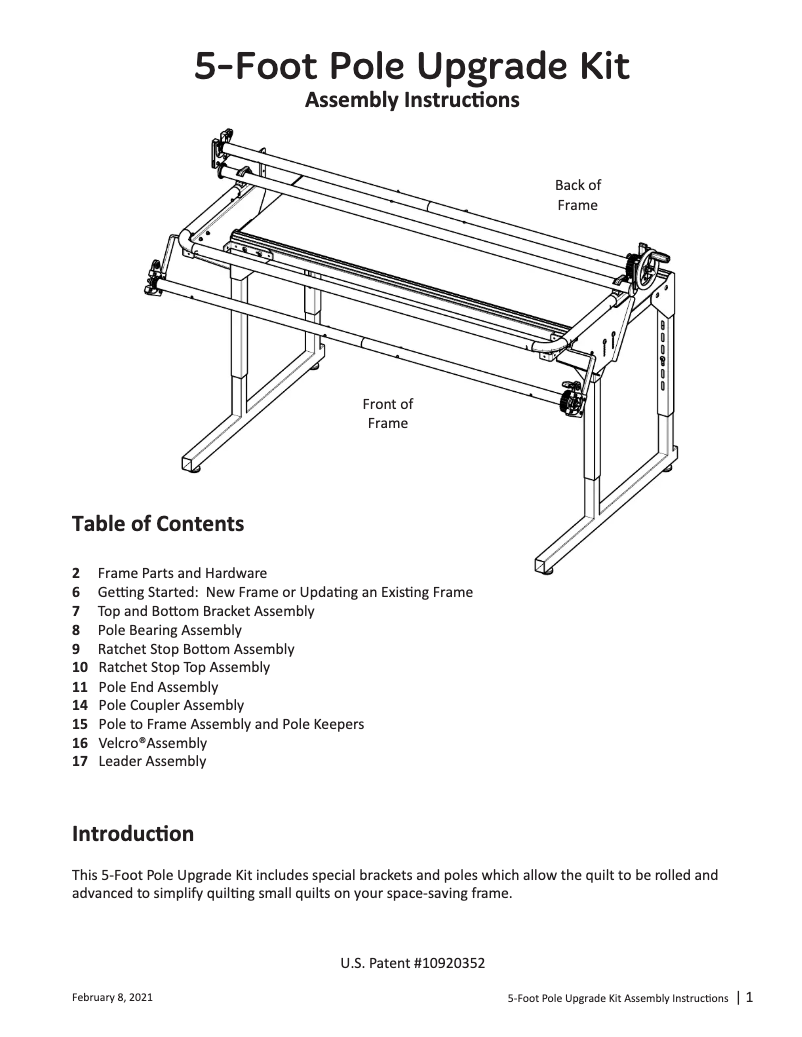 Page 1 of the manual Instructions / Assembly Baby Lock Coronet