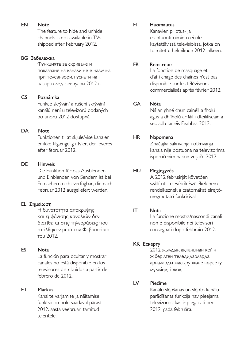 First page image of the manual for 32PFL6626K