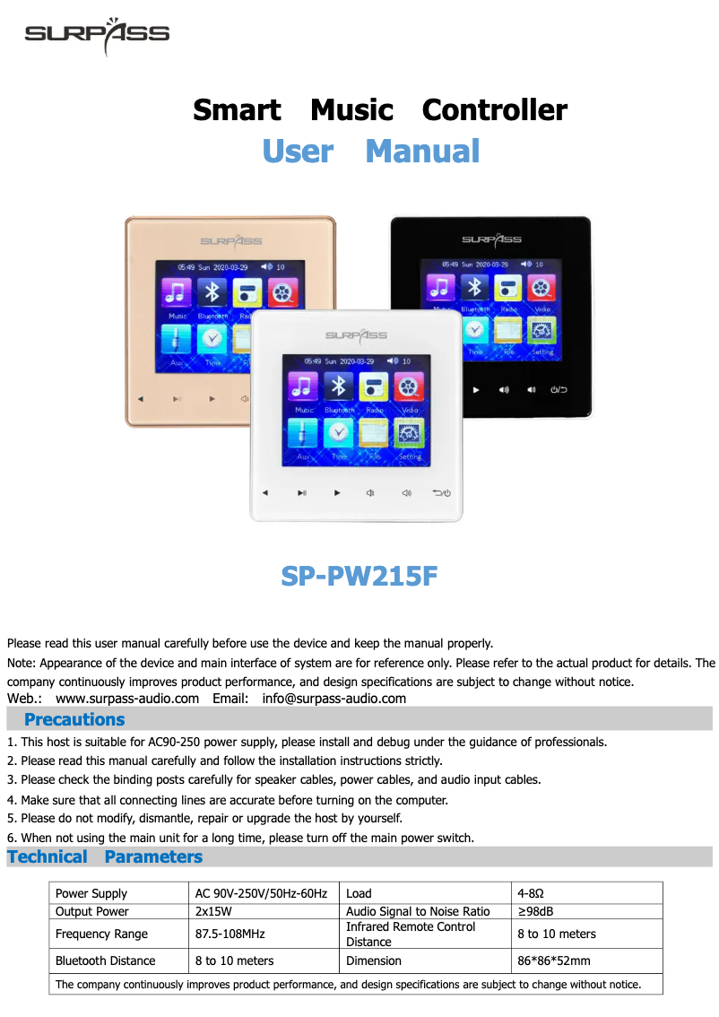 Page 1 of the manual User Manual Pure Acoustics Jolt X225D