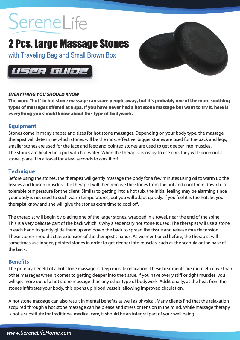 Page 1 of the manual User Manual SereneLife PSLMSTN01