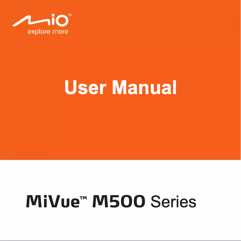 Page 1 of the manual User Manual Mio MiVue M560