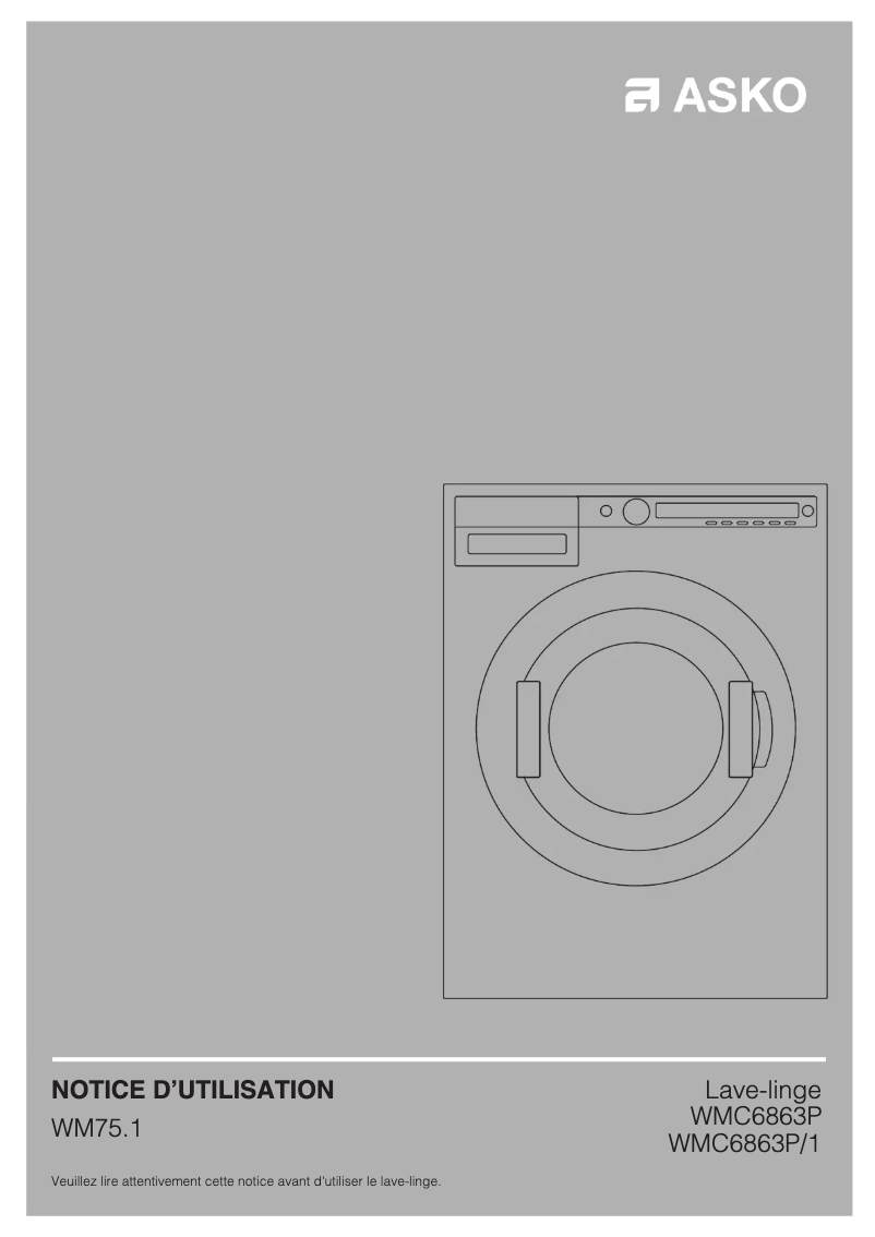 First page image of the manual for WMC6863PW1