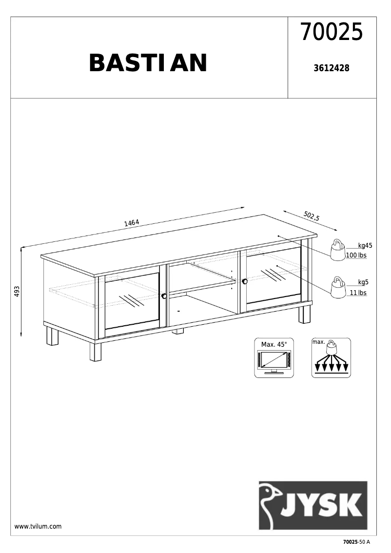 First page image of the manual for Bastian