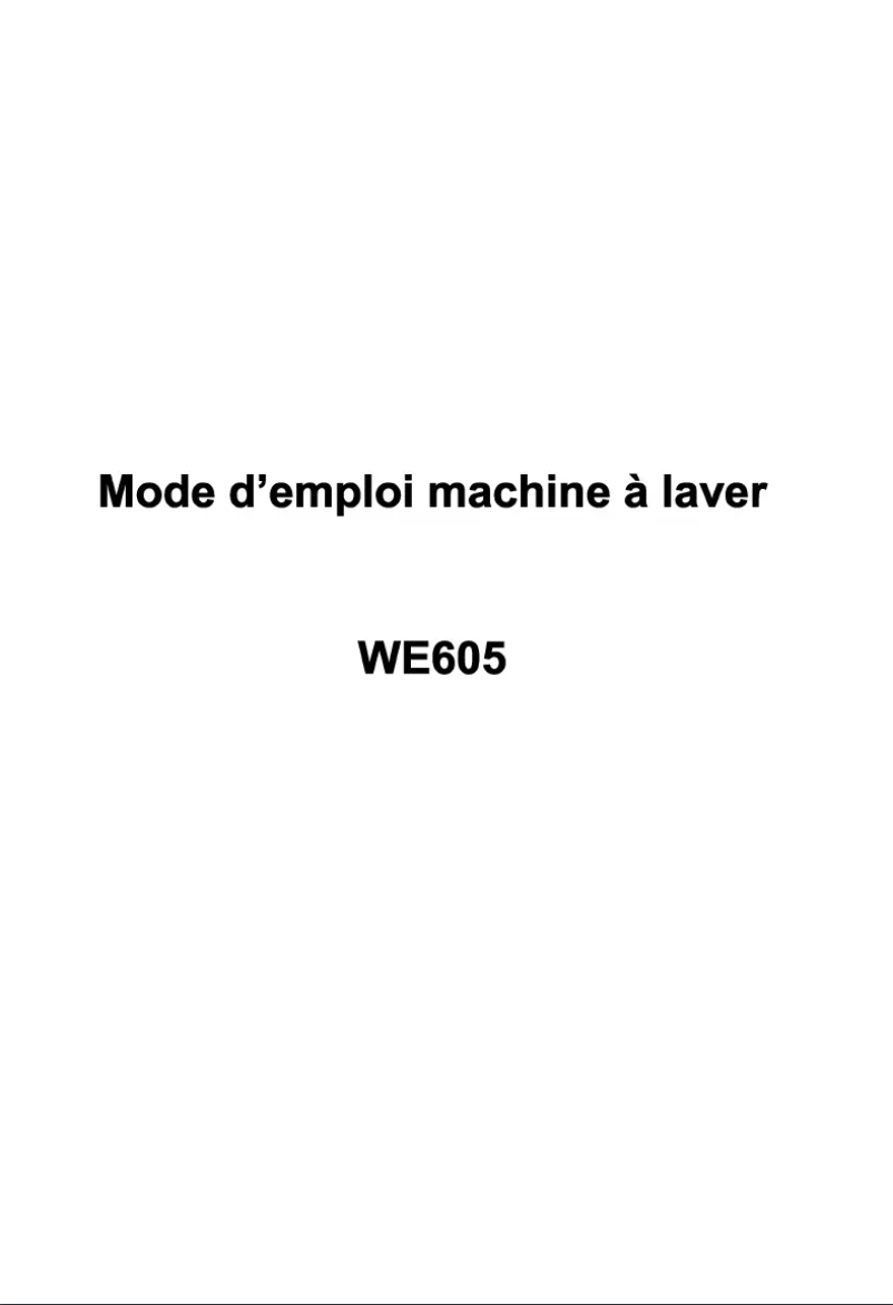 Page 1 of the manual User Manual Welco WE605