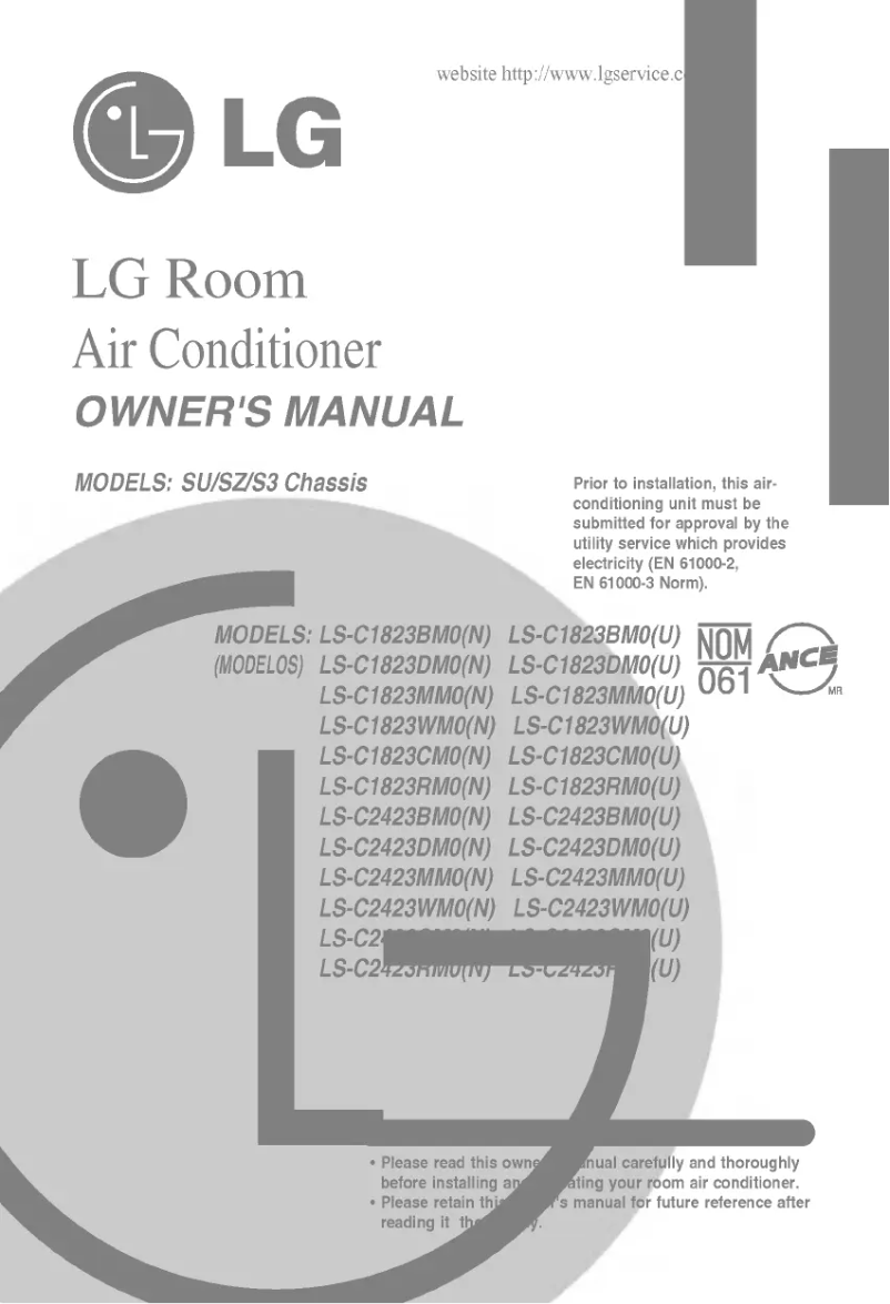 First page image of the manual for LSUC2423RM0