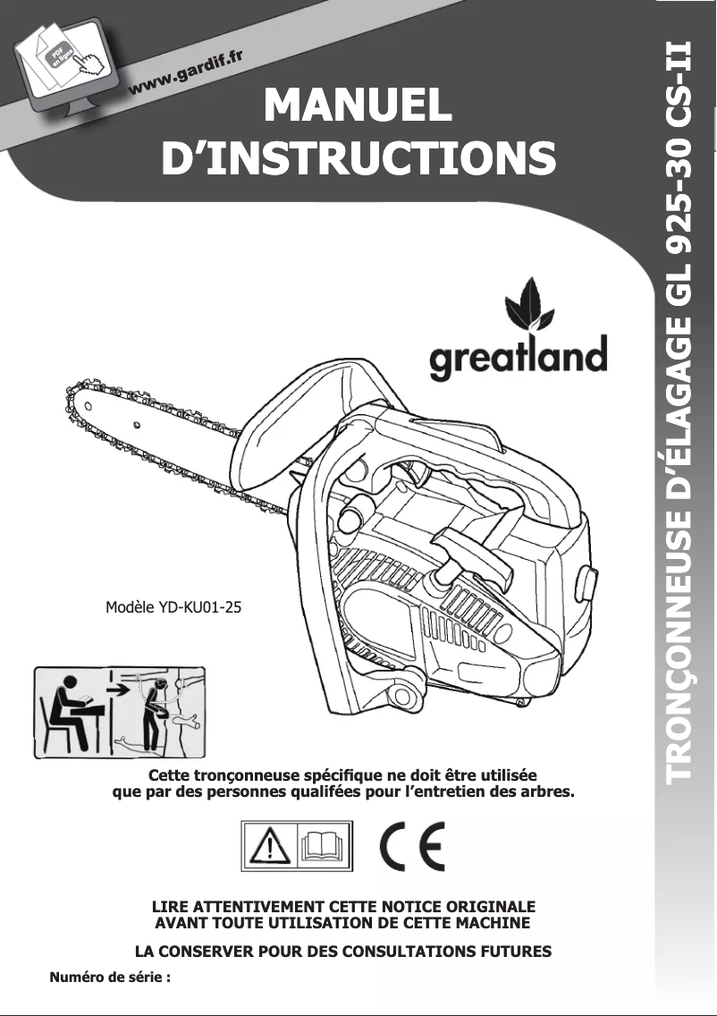 Page 1 of the manual User Manual Greatland GL 925-30 CS-II