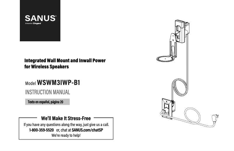 Page 1 of the manual User Manual Sanus WSWM3IWP