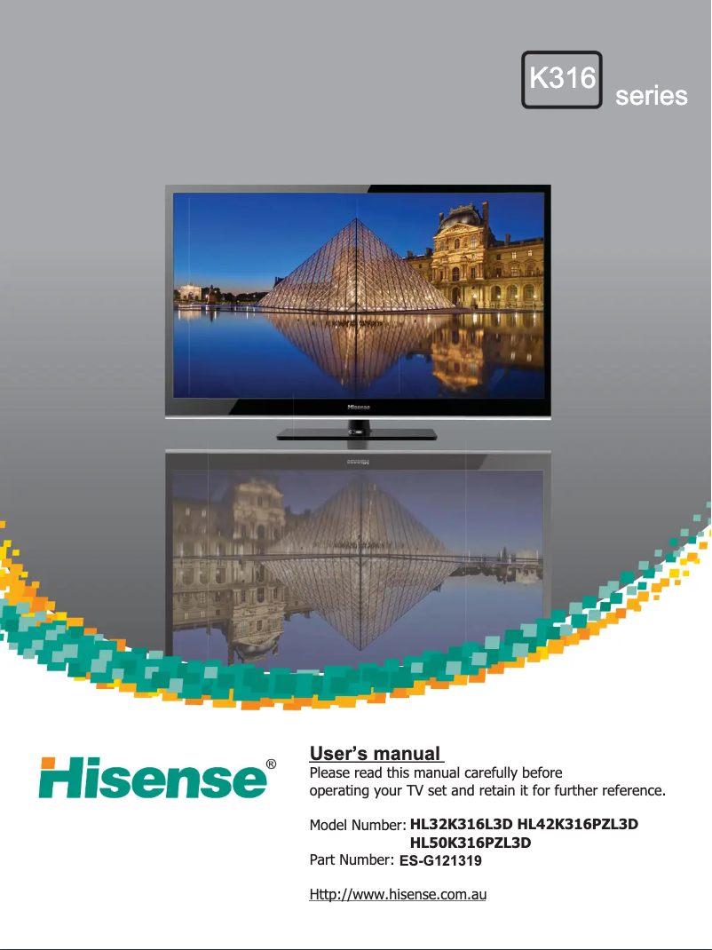 Page 1 of the manual User Manual Hisense HL42K316PZL3D