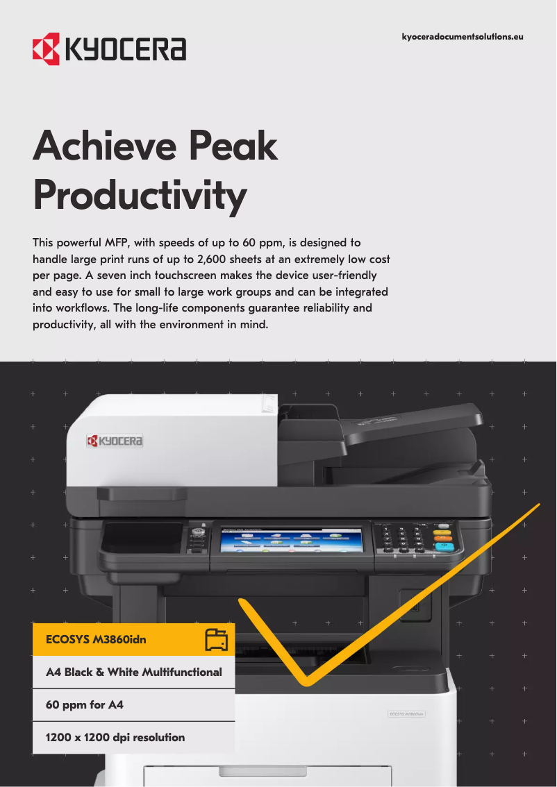 Page 1 of the manual Technical Sheet Kyocera ECOSYS M3860idn