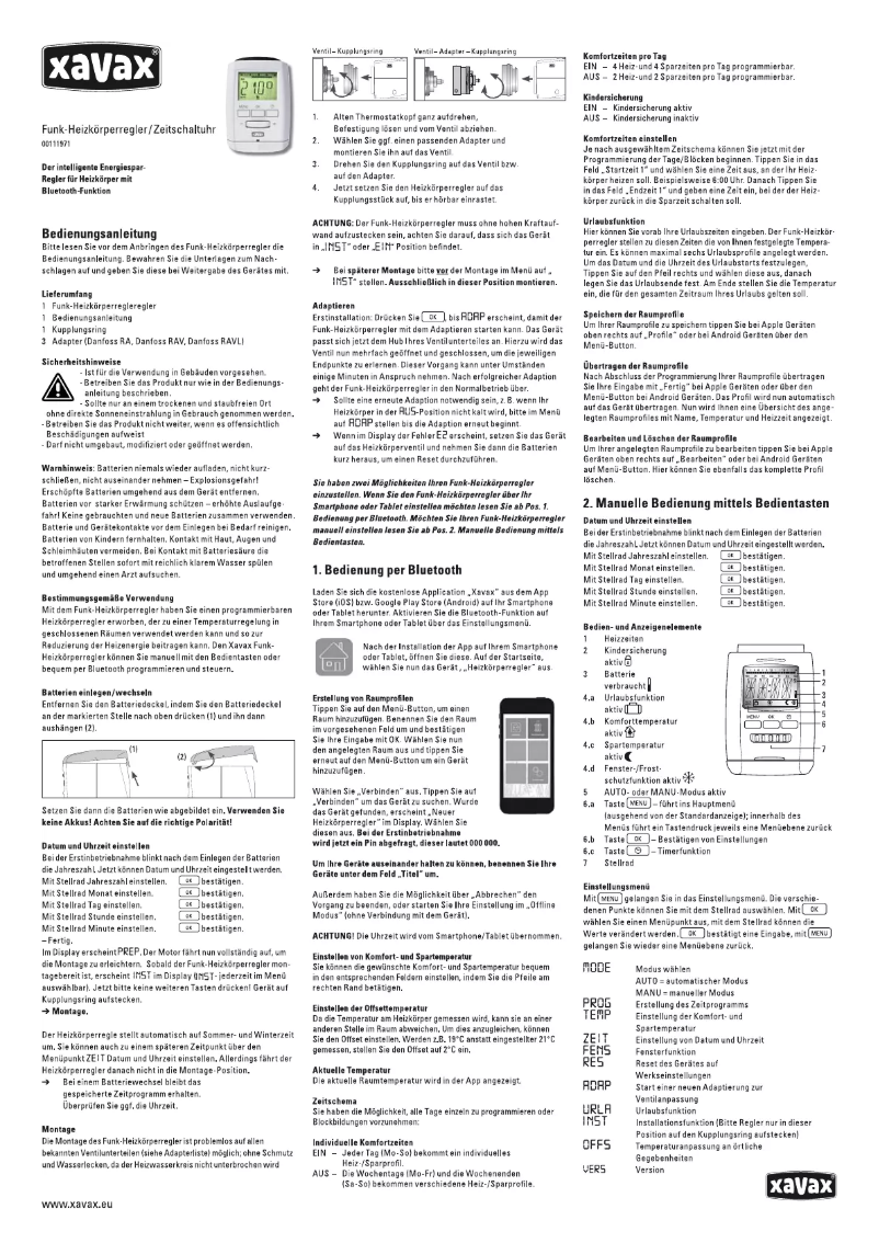 First page image of the manual for 00111971