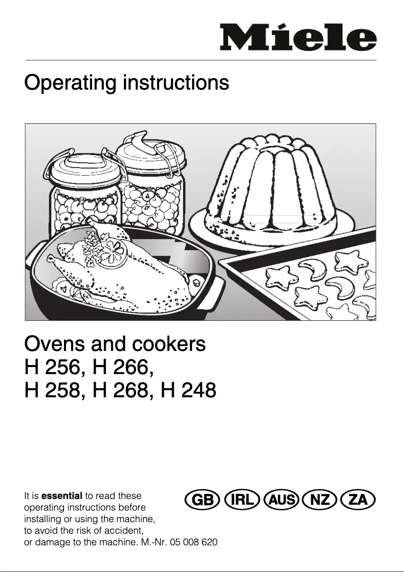 Page 1 of the manual User Manual Miele H 256