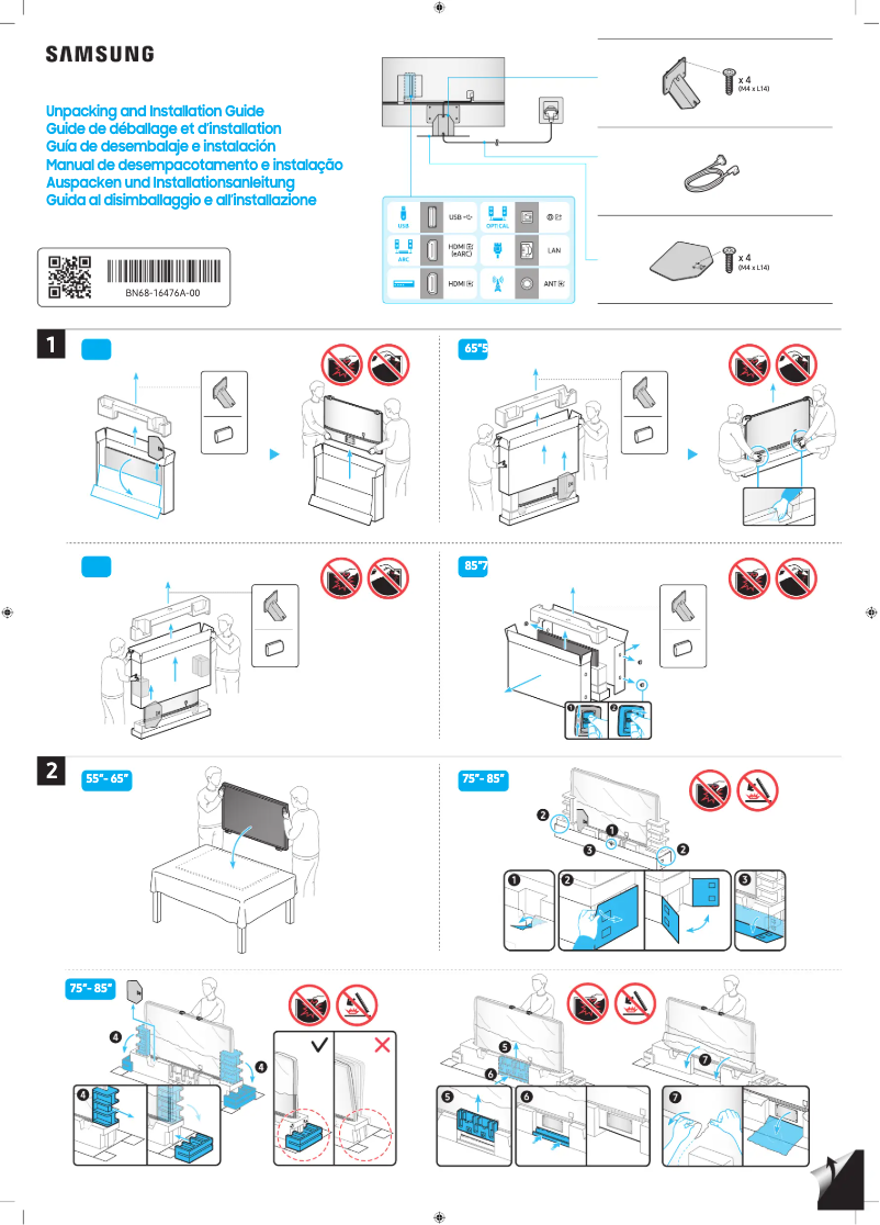Page 1 of the manual User Manual Samsung QN85QN85CAG