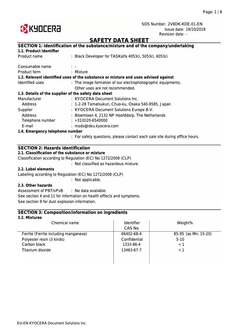 First page image of the manual for TASKalfa 5053ci