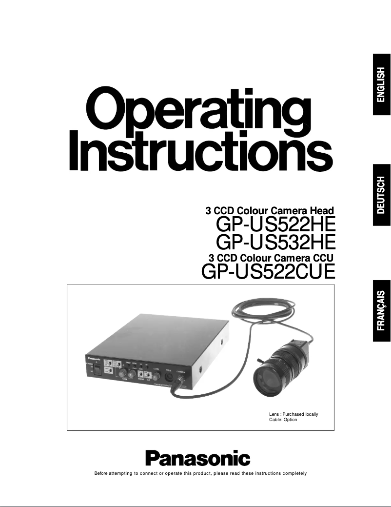 Page 1 of the manual User Manual Panasonic GP-US532HE