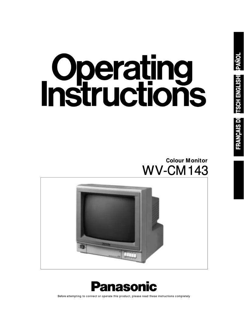 Page 1 of the manual User Manual Panasonic WV-CM143