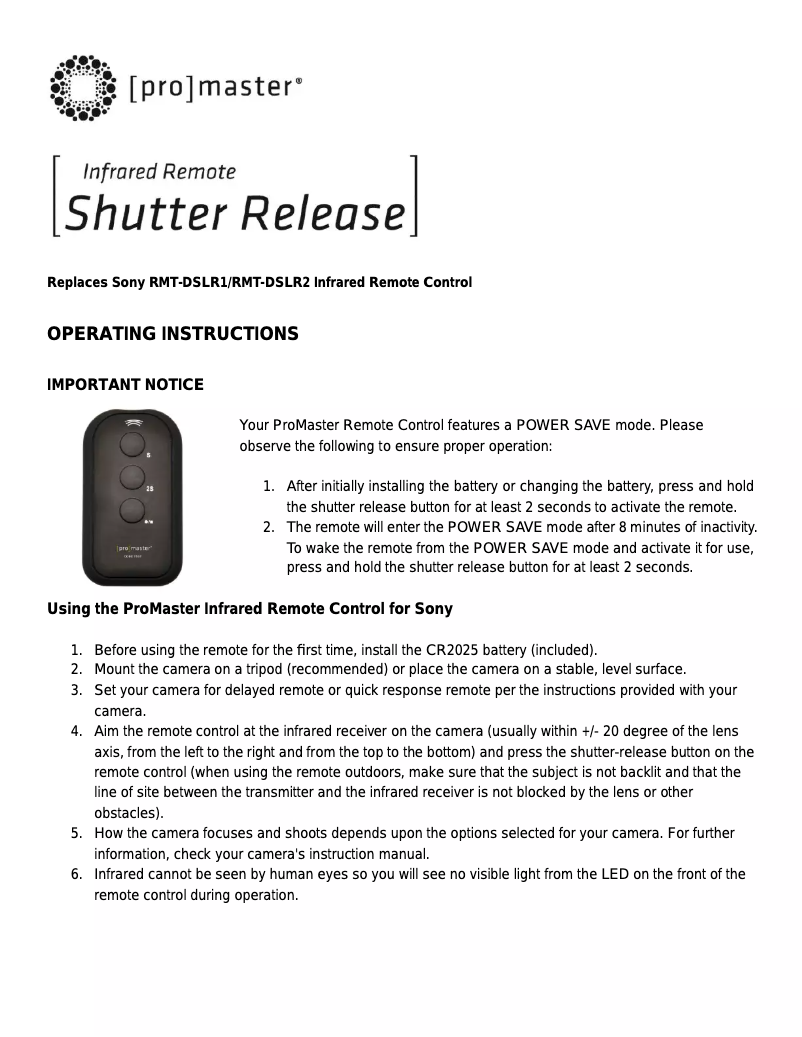 First page image of the manual for PRO7337