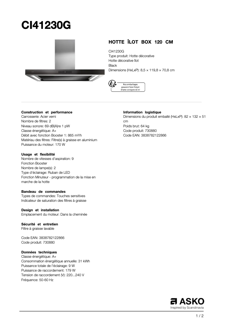 First page image of the manual for CI41230G