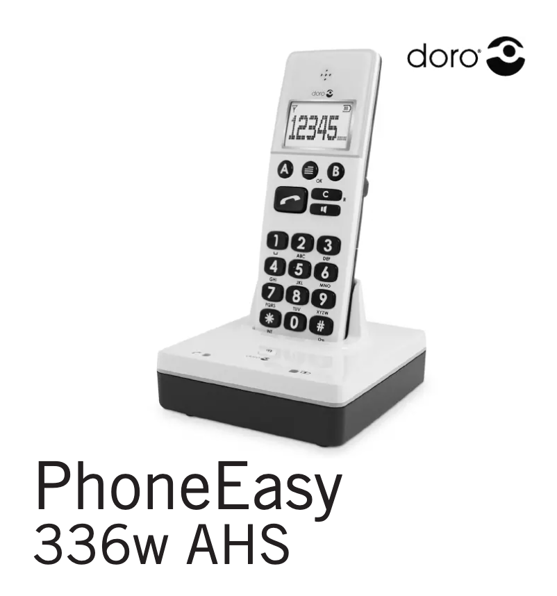 Page 1 of the manual User Manual Doro PhoneEasy 336w AHS