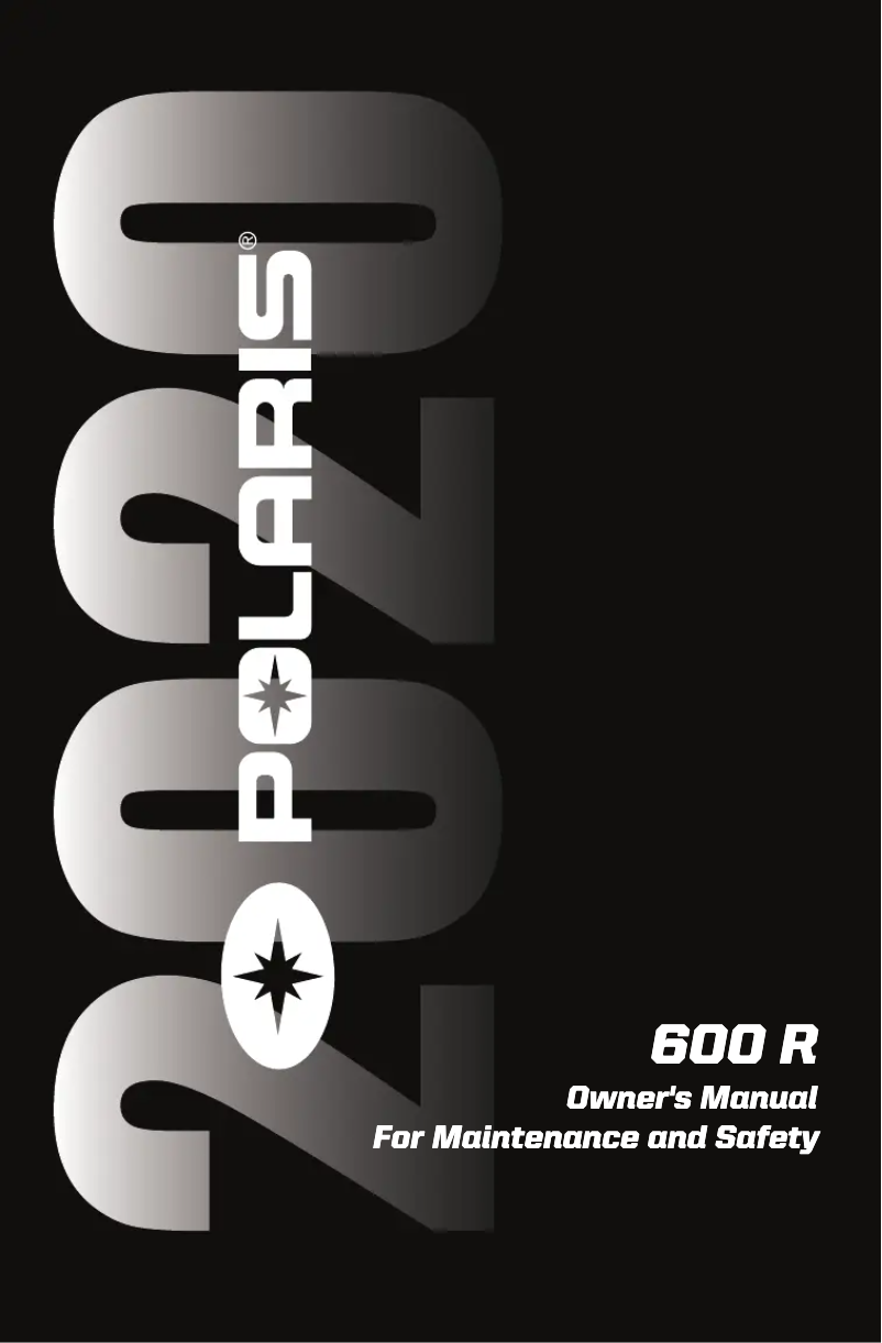 Page 1 of the manual User Manual Polaris 600R (2020)