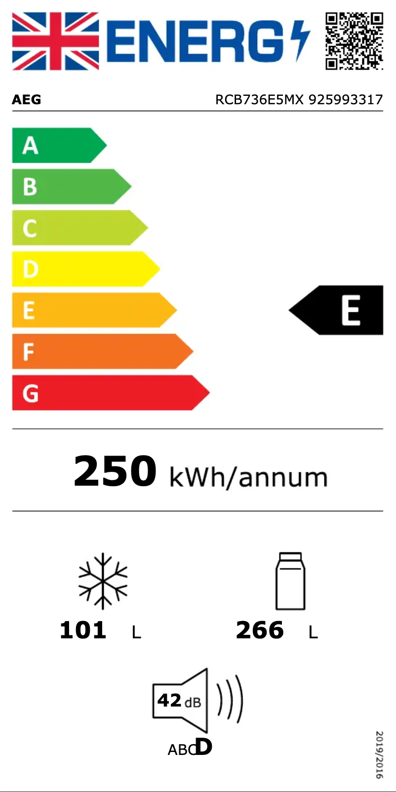 Page 1 of the manual Energy Label AEG RCB736E5MX