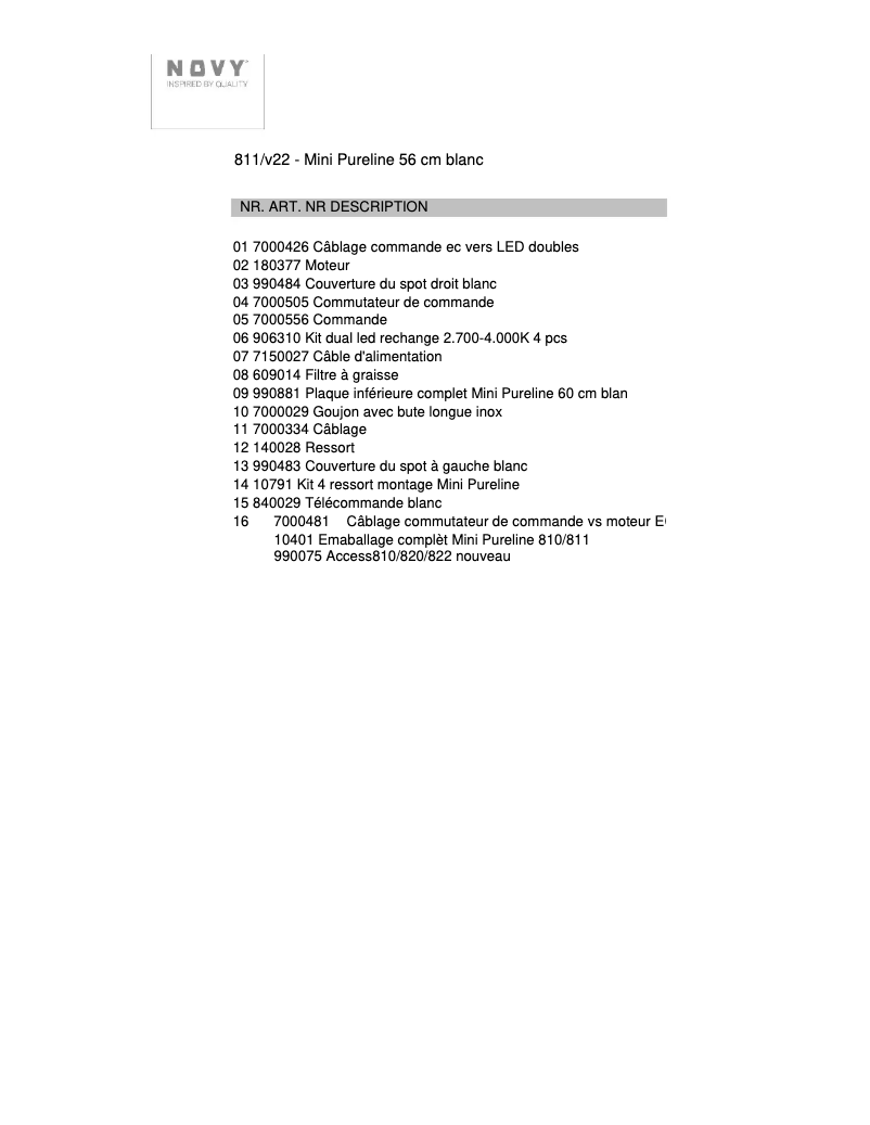 First page image of the manual for Pure'Line Mini 811