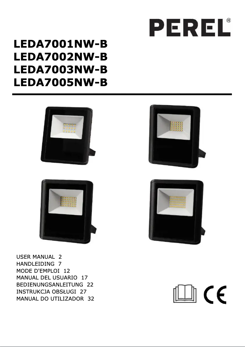 First page image of the manual for LEDA7001NW-B