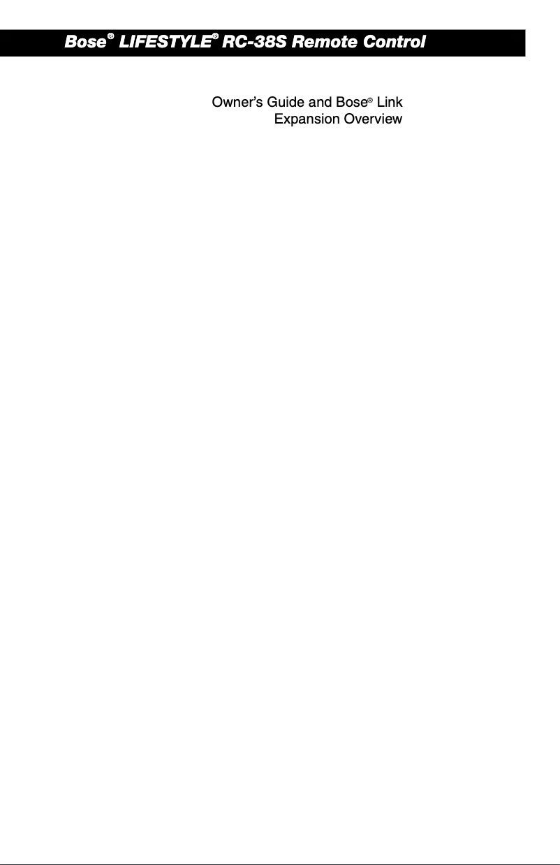 First page image of the manual for Lifestyle RC-38S