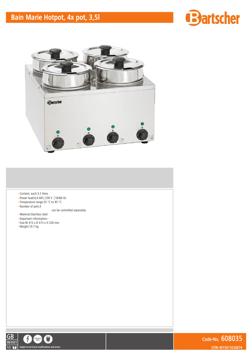 First page image of the manual for 607035