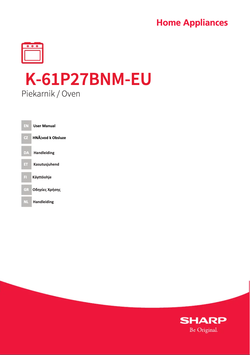 Page 1 of the manual User Manual Sharp K-61P27BNM-EU