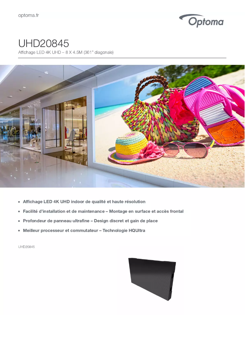 Page 1 of the manual User Manual Optoma UHD20845