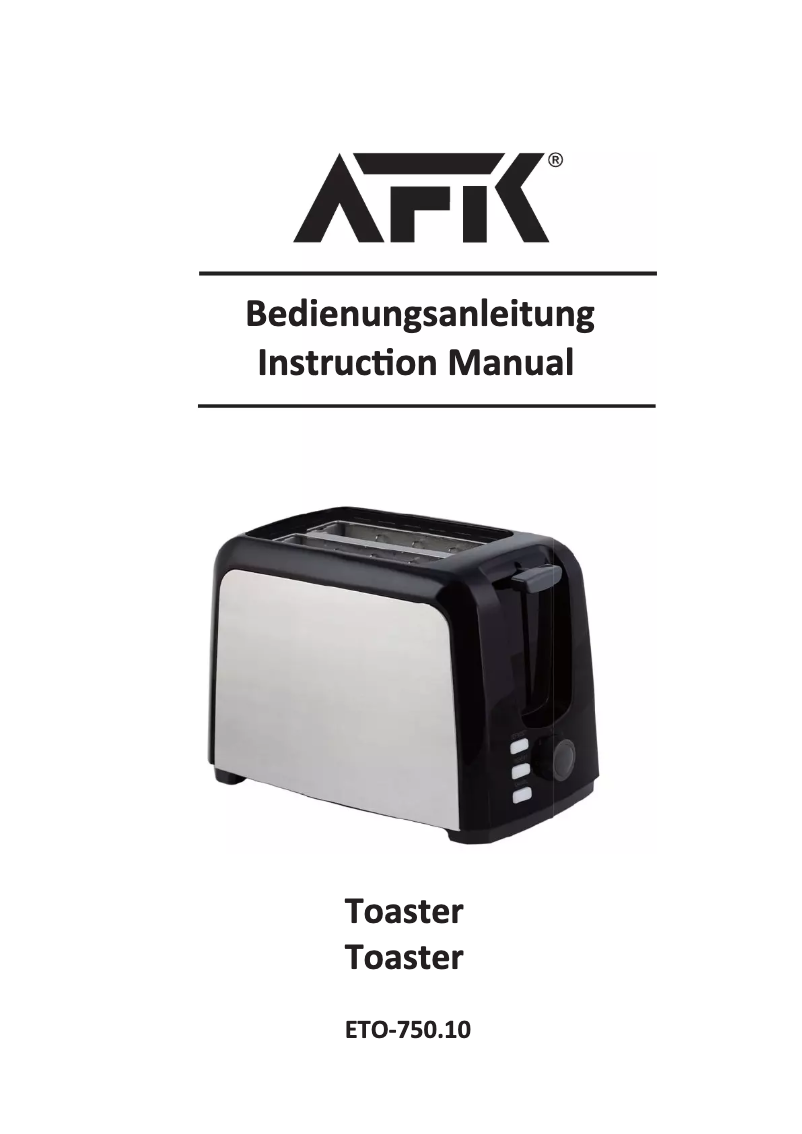 First page image of the manual for ETO-750.10