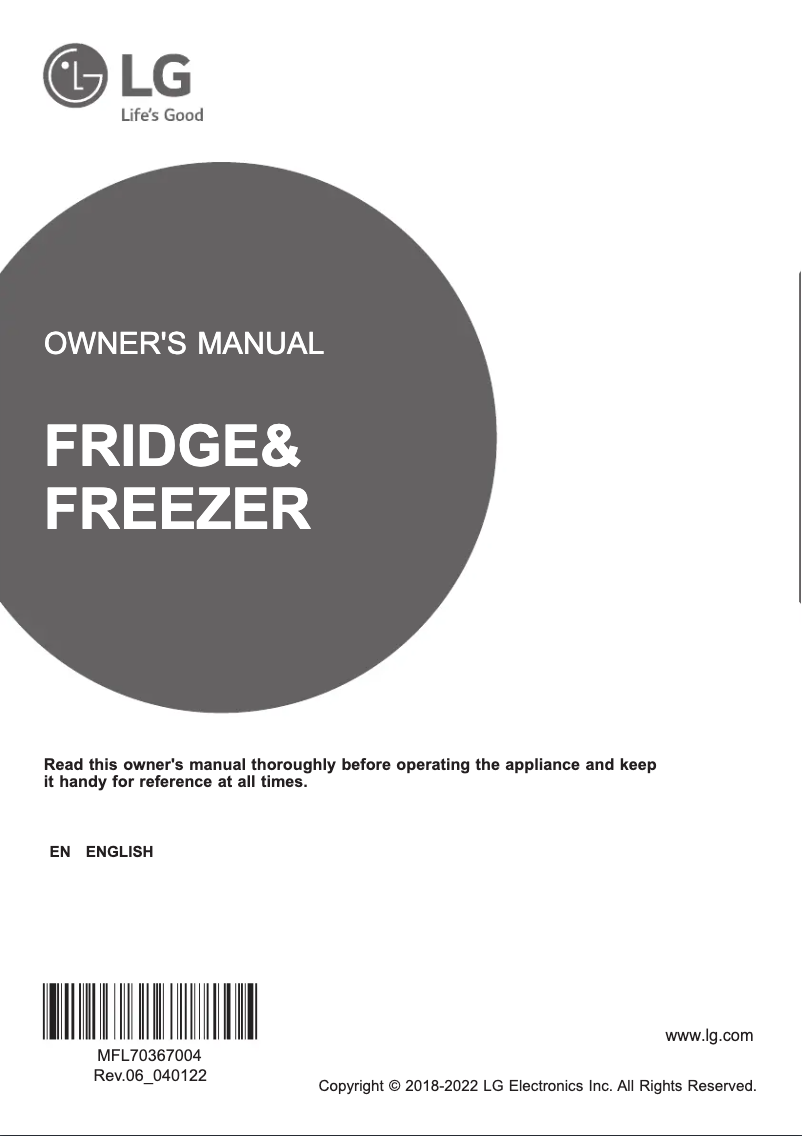 Page 1 of the manual User Manual LG GRM-792DHLL