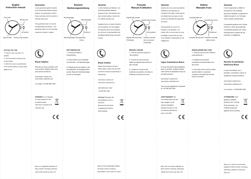 Page 1 of the manual User Manual Braun BN0011