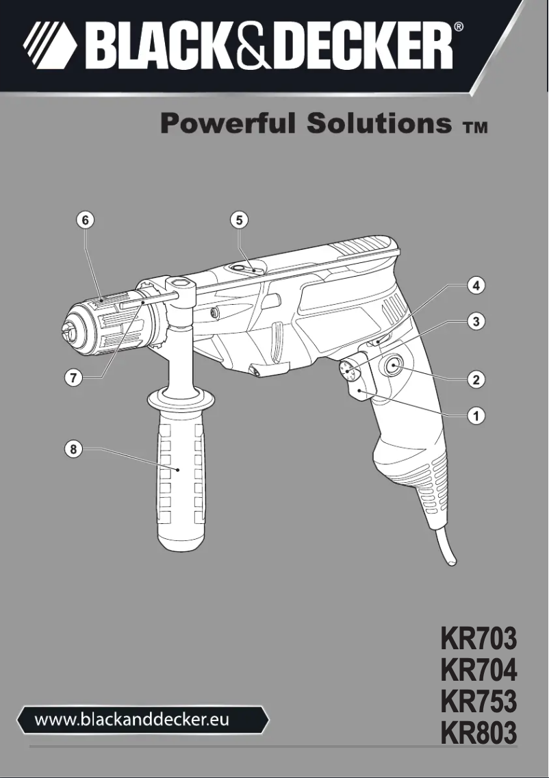 First page image of the manual for KR803